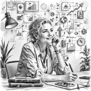 Optimierung_design-von Designs.ai zur Verfügung gestellt KI generierte Zeichnung für die O365 / MS Business Optimierung von Tausendsassa Marketing. Zeichnung zur Verfügung erstellt von Designs.ai.